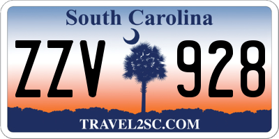 SC license plate ZZV928