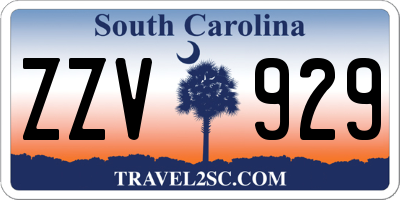 SC license plate ZZV929