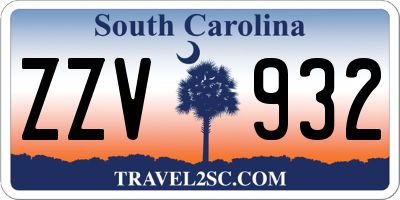 SC license plate ZZV932