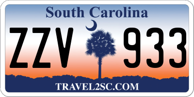 SC license plate ZZV933