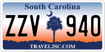 SC license plate ZZV940