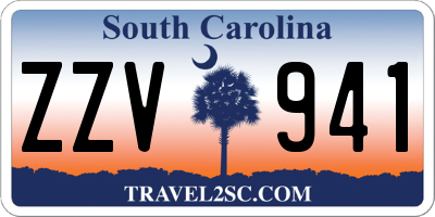 SC license plate ZZV941