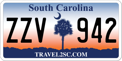 SC license plate ZZV942
