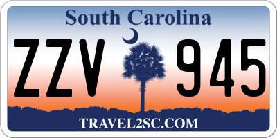 SC license plate ZZV945