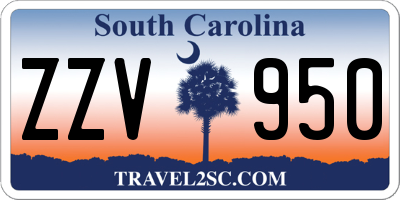 SC license plate ZZV950