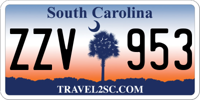SC license plate ZZV953