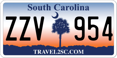 SC license plate ZZV954