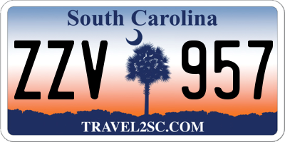 SC license plate ZZV957