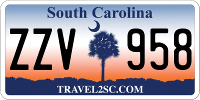 SC license plate ZZV958
