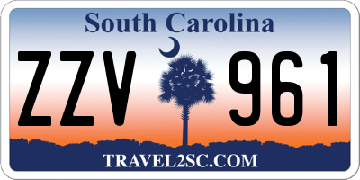 SC license plate ZZV961