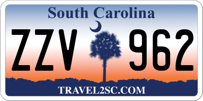 SC license plate ZZV962
