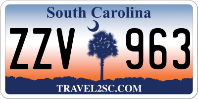 SC license plate ZZV963