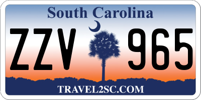 SC license plate ZZV965