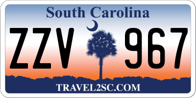 SC license plate ZZV967