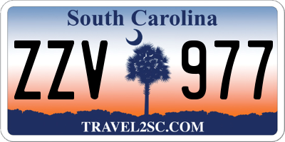 SC license plate ZZV977