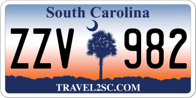 SC license plate ZZV982