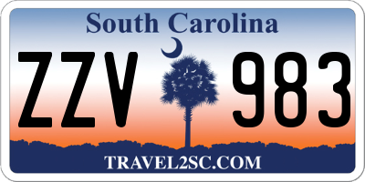 SC license plate ZZV983
