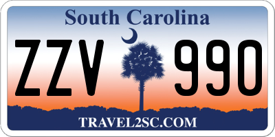 SC license plate ZZV990
