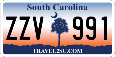 SC license plate ZZV991