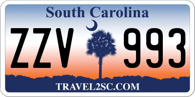 SC license plate ZZV993