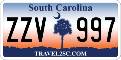 SC license plate ZZV997