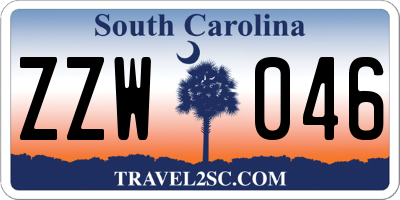 SC license plate ZZW046