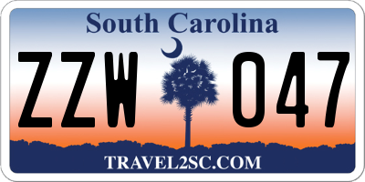 SC license plate ZZW047