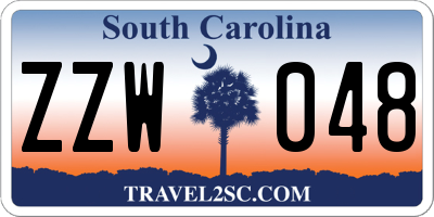 SC license plate ZZW048