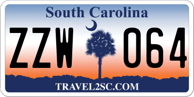 SC license plate ZZW064