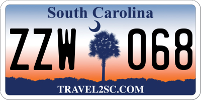 SC license plate ZZW068