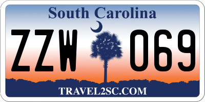 SC license plate ZZW069