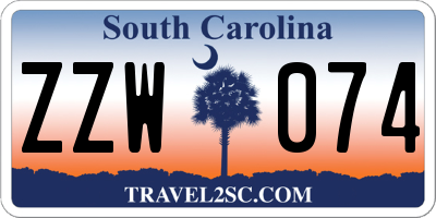 SC license plate ZZW074