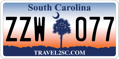 SC license plate ZZW077