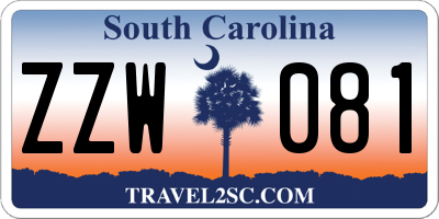 SC license plate ZZW081