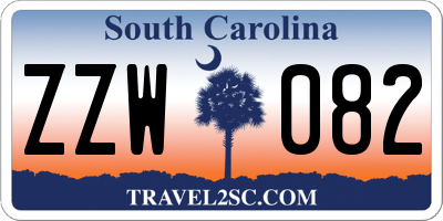 SC license plate ZZW082