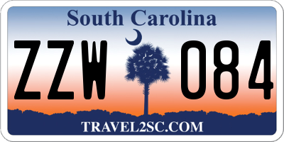 SC license plate ZZW084