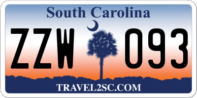 SC license plate ZZW093