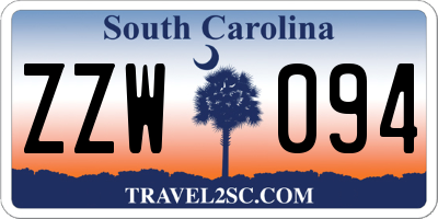 SC license plate ZZW094