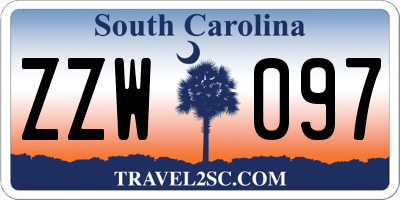 SC license plate ZZW097