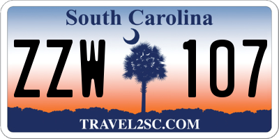 SC license plate ZZW107