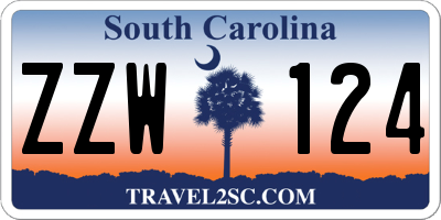 SC license plate ZZW124