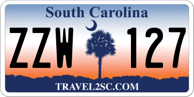 SC license plate ZZW127