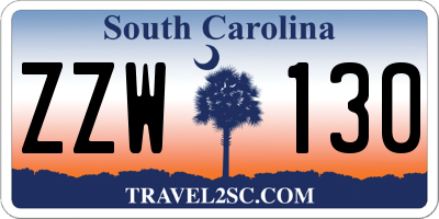 SC license plate ZZW130