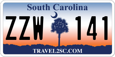 SC license plate ZZW141