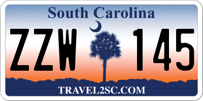 SC license plate ZZW145