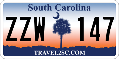 SC license plate ZZW147