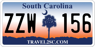 SC license plate ZZW156