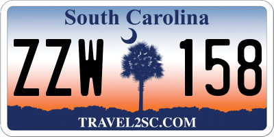 SC license plate ZZW158