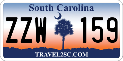 SC license plate ZZW159