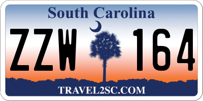 SC license plate ZZW164